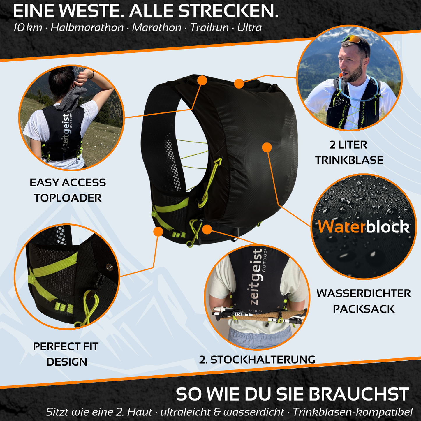 UTX fit - 2 in 1 Laufweste