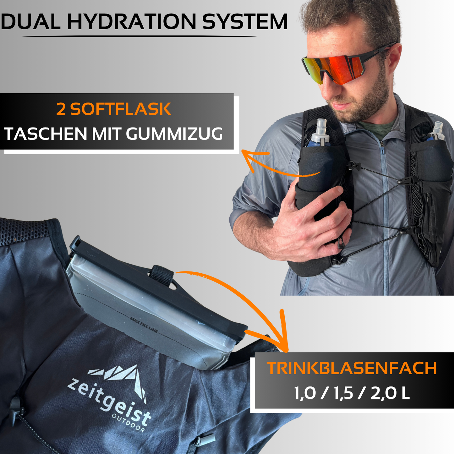 Run More - Trinkblase (Ultra fit 4 + Trinkblase)