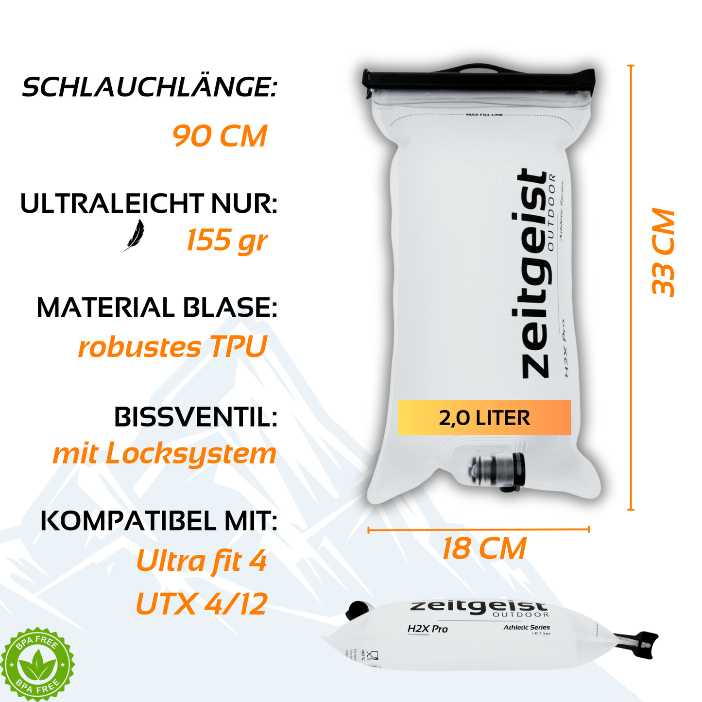 Run More - Trinkblase (Ultra fit 4 + Trinkblase)