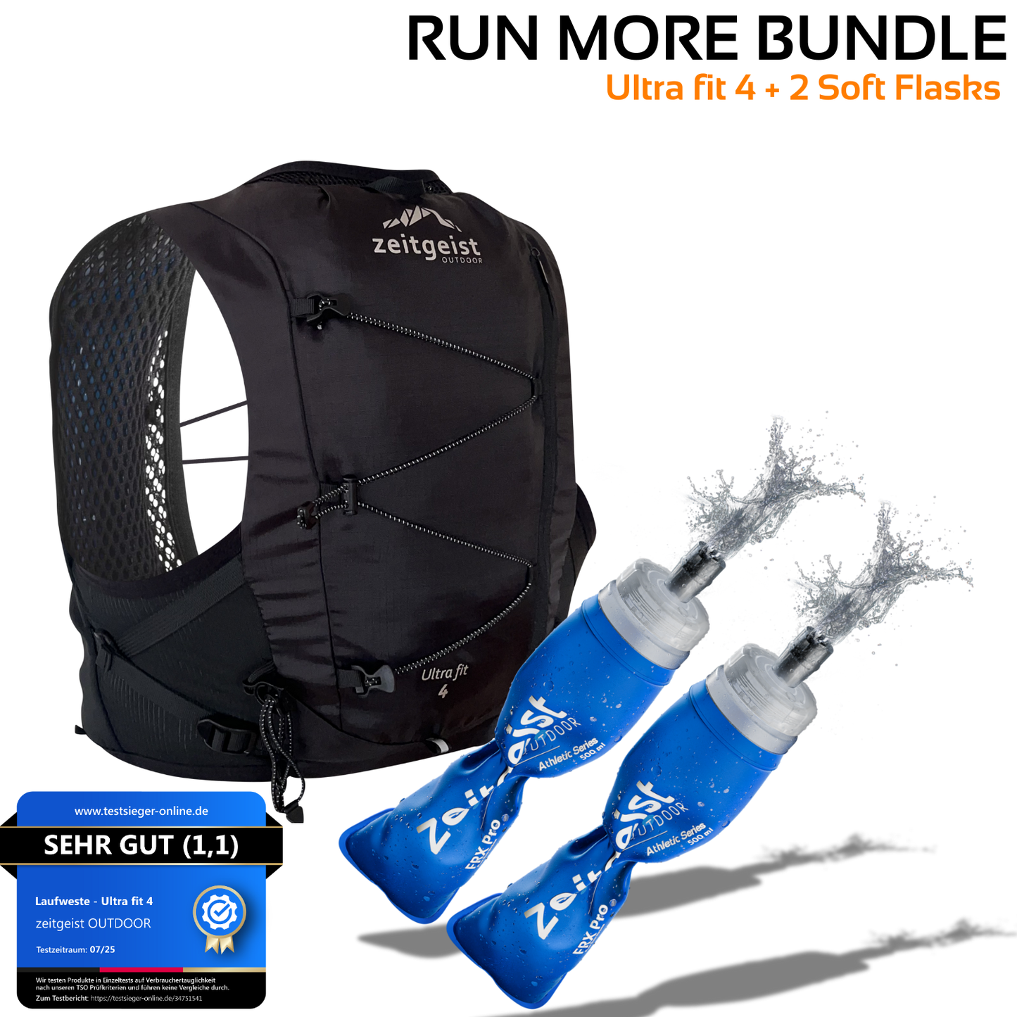 Run More (Ultra fit 4 + 2 Soft Flasks)